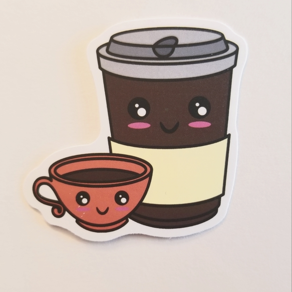 10/$10 Cute Coffee Cups Sticker